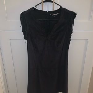 XS grey fringe dress